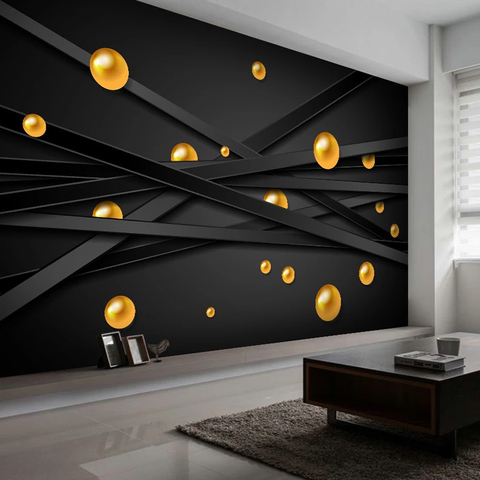 Modern Geometric Solid Circles Photo Mural Wallpaper Restaurant Cafe Boy Bedroom Background 3D Wall Cloth Decor Poster Sticker ► Photo 1/6