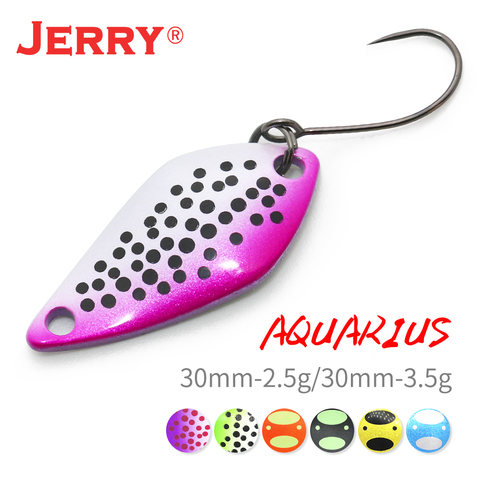 Jerry Aquarius high quality fishing lures artificial bait hard bait trout spoons metal lures for freshwater fishing single hook ► Photo 1/6