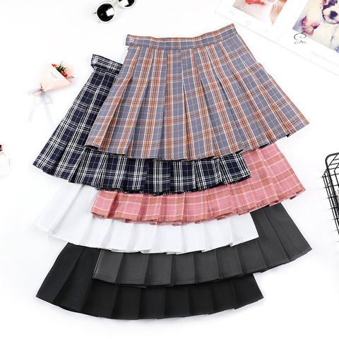 Summer High Waist Pleated Mini Skirt Pink Pleated Satin Skirt Women's Fashion Slim Waist Casual Tennis Skirts school Vacation ► Photo 1/6