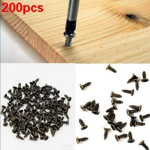 200pcs Micro Screws Countersunk Self-tapping Small Screw Phillips Cross Bolts Wood Screws M2 M2.5 6/8/10mm  Flat Head Fit Hinges ► Photo 1/1