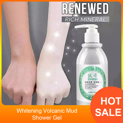 Whitening Volcanic Mud Shower Gel Body Wash Deep Clean Skin Moisturizing Exfoliating Body Care Bathing Cream 280ml ► Photo 1/6