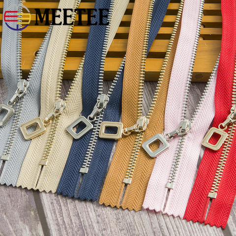 5pcs 15/18/20/25/30cm Meetee 3# Metal Zippers 20cm Gold Teeth Close-end Zips Closure For Sewing Bags Skirt DIY Accessories ► Photo 1/6