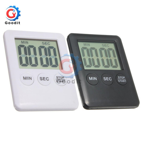 Digital Kitchen Timer Large LCD Display Big Digits Loud Alarm Magnetic Backing Countdown Timer for Cooking Kitchen Timer ► Photo 1/6