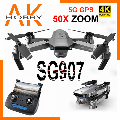 SG907 Pro GPS Drone Quadcopter with HD Dual Camera 4K/1080P 5G Wifi FPV Following Me Professional RC Drones Vs SG907 Drone - Price history & Review | AliExpress Seller AK Hobby