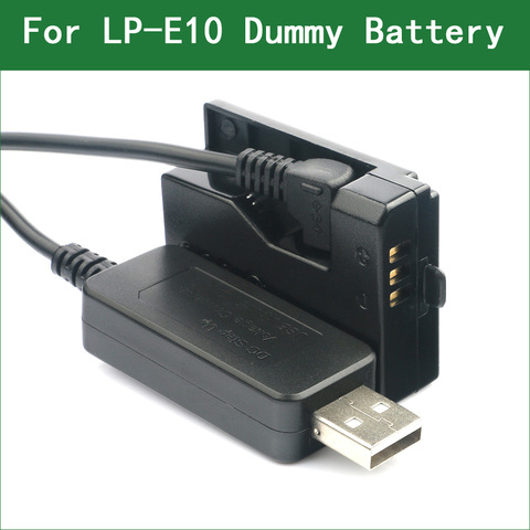 5V USB To LP-E10 LP E10 ACK-E10 DR-E10 Dummy Battery&DC Power Bank for Canon EOS 1100D 1200D 1300D 1500D 3000D T3 T5 T6 X50 X70 ► Photo 1/6