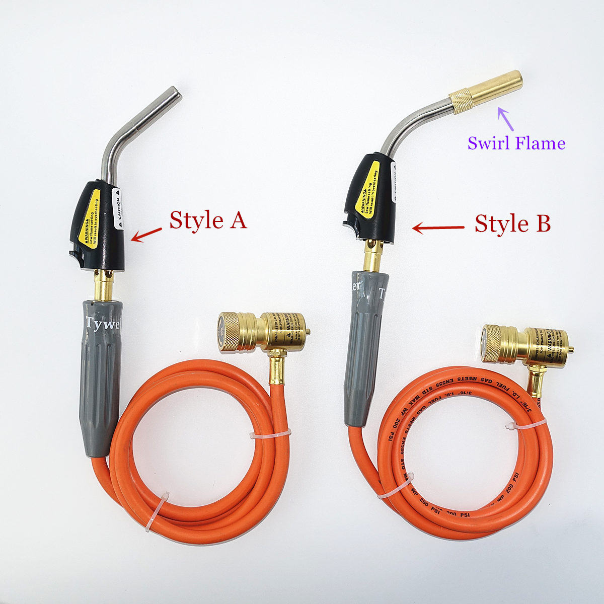Without Hose Braze Welding Torch Self Ignition 1.5m Hose Connection Suitable for Propane MAPP Catridge Cylinder Gas Welding Torch Heat 