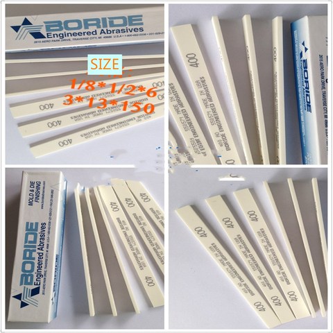 12pcs U.S.A BORIDE OIL STONE STRIP THE WHETSTONE FIBER 1/8*1/4*6  1/8*1/2*6 ► Photo 1/3