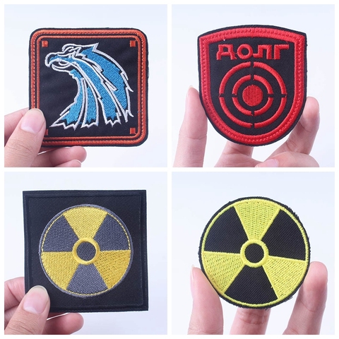 Nuclear Power Plant Radiation STALKER Factions Mercenaries Loners Atomic Power Badges Patches Chernobyl Capsule Corp Stripes ► Photo 1/5