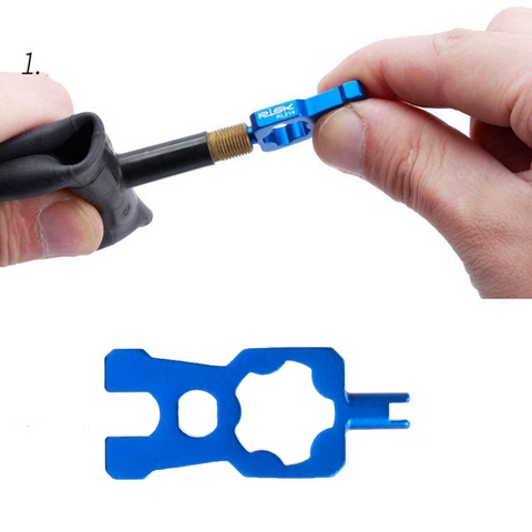 4 IN 1 Portable Repair Bicycle Valve Tools Valves Core Wrench MTB Road Bike Disassembly Installation Tool Removal Parts Blue ► Photo 1/6