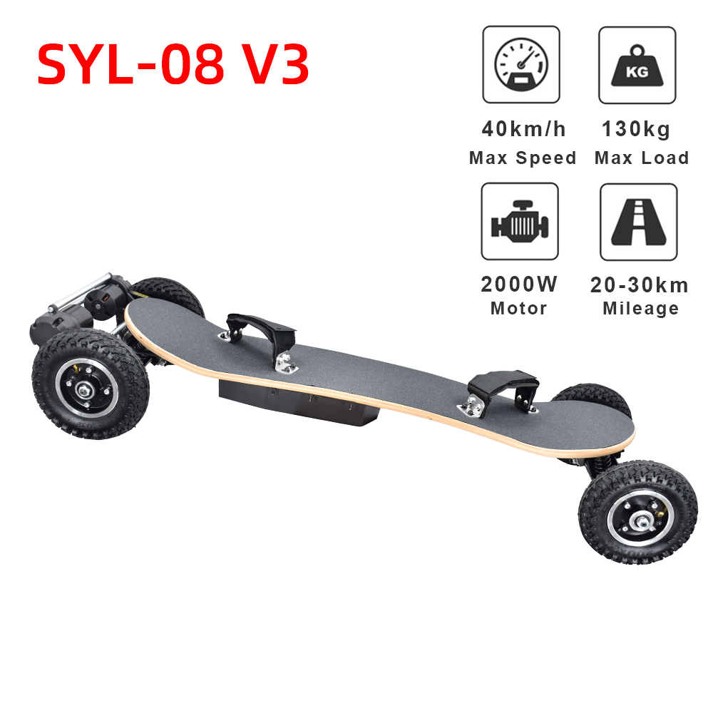 SYL-08 V2 Electric Skateboard 2000W Motor 40km/h With Remote Control Off  Road e scooter Type 10AH Battery Electric Scooter M365 - Price history &  Review | AliExpress Seller - FoolishBee Store | Alitools.io