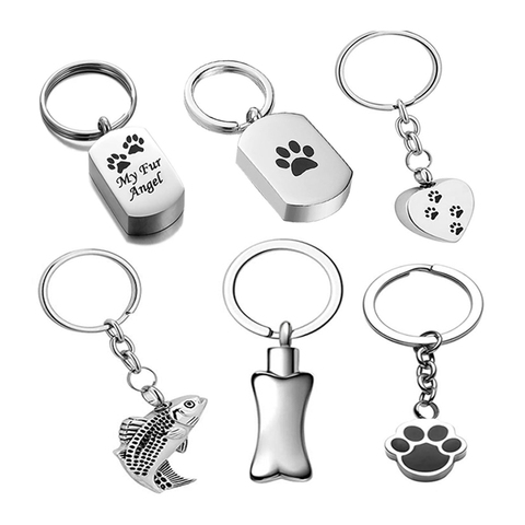 Stainless Steel Dogs Cats Bone Ash Keepsake Necklace Custom Name Date  Cremation Urn Pendant for Pets Owner Memorial ► Photo 1/6