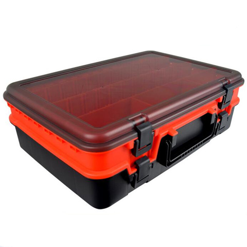 Y068 fishing Tackle Boxes Multifunctional Waterproof Fishing Tackle Storage Plastic Box Double layer Fishing Tool Storage Case ► Photo 1/6