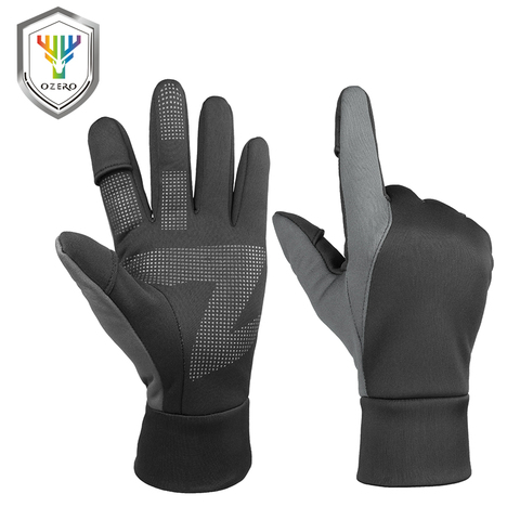 OZERO Mens Touch Screen Gloves Winter Warm Windproof Smartphone Texting Glove Thermal for Hiking Driving Cycling Running 9027 ► Photo 1/6