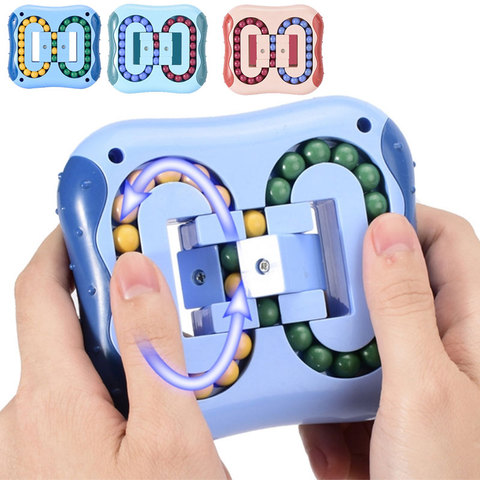 1PC Anti-Stress Rotating Magic Bean Cube Fingertip Fidget Adults Kids Stress Relief Toy Funny Educational Breakthrough Game ► Photo 1/1