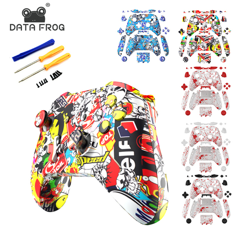 Data Frog Replacement Housing Shell Case For Xbox One Slim Controller  Custom Cover With Buttons Mod Kit For Xbox One Slim