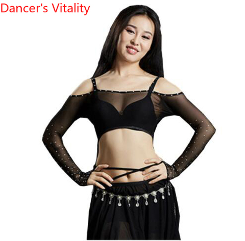 women's long sleeve Stones top belly dance bellydace accessories based on bellydance women body belly dance shirt 8 colors ► Photo 1/6