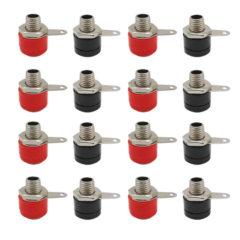 10PCS/lot Red and Black 4mm Banana Binding Post 4mm Banana Socket Female Plug DIY Adapter ► Photo 1/3