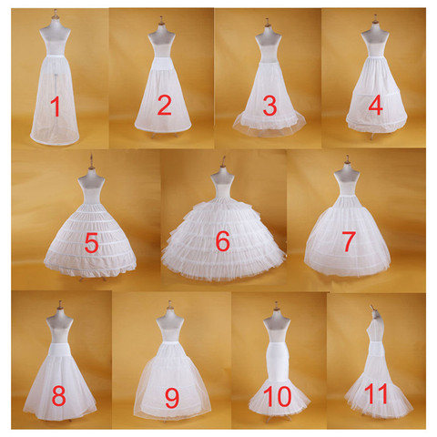 Hot Sell Many Styles Bridal Wedding Petticoat Hoop Underskirt Fancy Skirt Slip White Petticoat Tulle Dress Wedding Puffy Skirt ► Photo 1/6