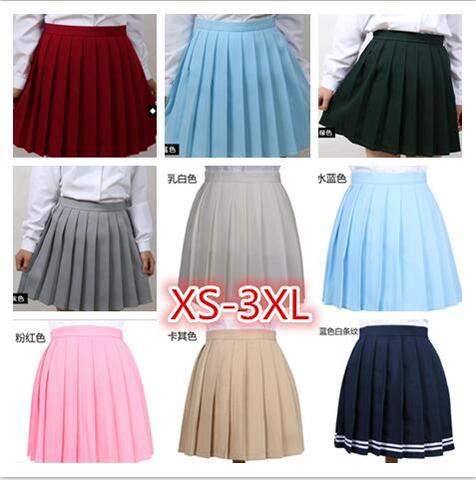 New Women's Fashion Summer High Waist Pleated Skirt Students School Uniform Plaid Skirts Female Skirts Cosplay Costumes ► Photo 1/6