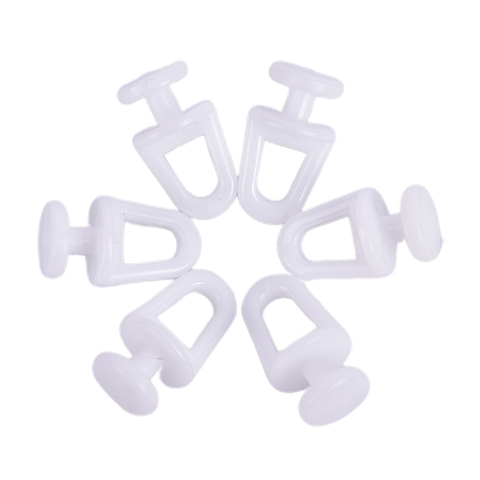 Hot sale 60Pcs White Plastic Rail Curtain Conveyor Hook Rollers Home Curtains Accessories ► Photo 1/6