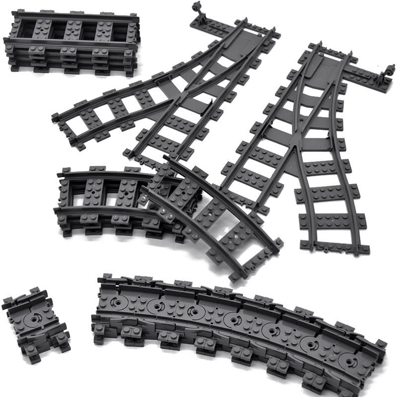 Ausini Flexible City Compatible Legoed Trains Rails Track Railway model sets 