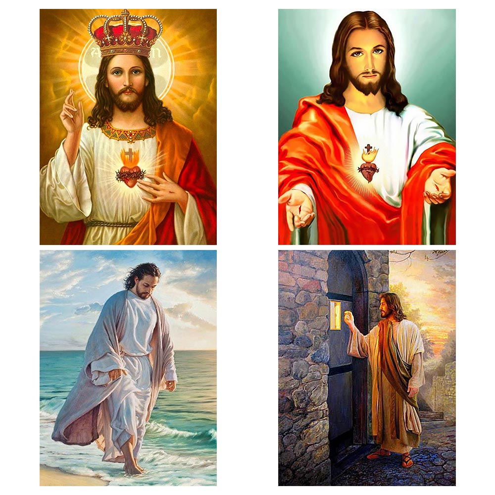 Buy Online Jesus Christ Diamond Painting Religion Portrait Round Full Drill Nouveaute Diy Mosaic Embroidery 5d Cross Stitch Home Decor Gift Alitools