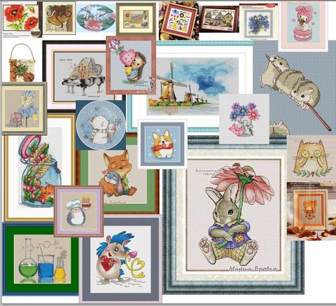 Different lovely smaller cross stitch kits Ladybug cross stitch kit plant animal design 14ct   canvas embroidery DIY needlework ► Photo 1/6