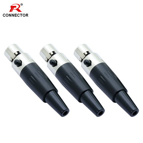 1pc Mini XLR Aviation Connector, Female Socket, Zinc Alloy+copper pins, 3 4 5 pins, for MIC Microphone Audio Video Connecting ► Photo 1/6