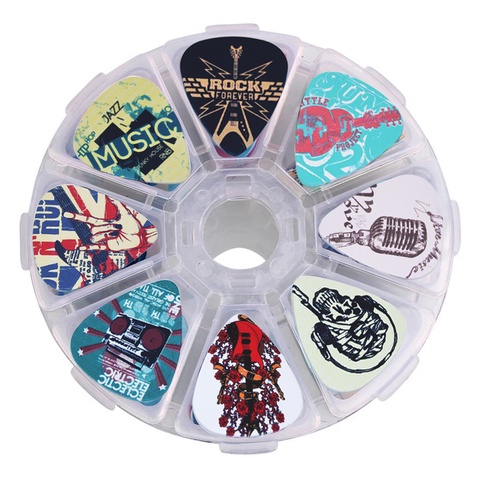 SOACH 50pcs guitar picks pick 1 box case colorful fashion Guitar Accessories cartoon Guitar paddle Mix Plectrums + Clear Makeup ► Photo 1/6