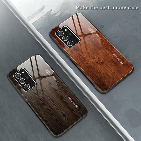 Case For Samsung Galaxy S20 FE Case Tempered Glass Wood Grain Pattern Protective Cover For Samsung S20 FE 5G 4G Note 20 Ultra ► Photo 1/6