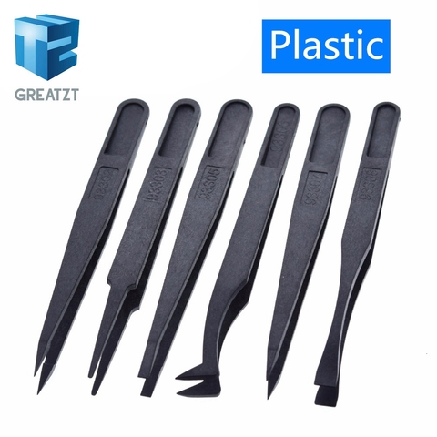 GREATZT 6pcs Anti-static Electronic Tweezers Kit ESD Plastic Forceps PCB Repair Hand Tools Set ► Photo 1/6