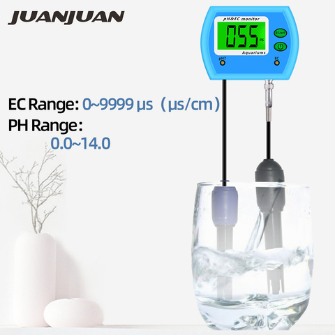 Professional 2 in 1 pH Meter EC meter for Aquarium Multi-parameter Water Quality Monitor Online pH / EC monitor Acidometer ► Photo 1/6