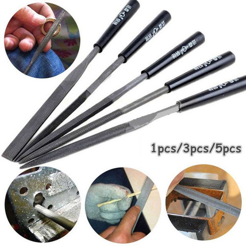 1/3/5 x Needle Files Set for Jeweler Diamond Wood Carving Metal Glass Stone Craft (Size: 140*3mm) ► Photo 1/6