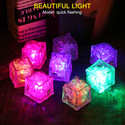 1/12pcs LED Ice Cubes Glowing Party Ball Flash Light Luminous Neon Wedding Festival Christmas Bar Wine Glass Decoration Supplies ► Photo 1/6