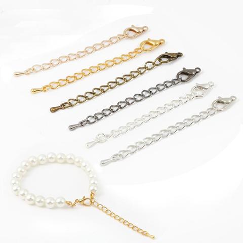10pcs/lots 5.5cm Metal Iron Extension Tail Chain Water Drop Lobster Clasp For DIY Bracelet Necklace Jewelry Making Accessories ► Photo 1/6