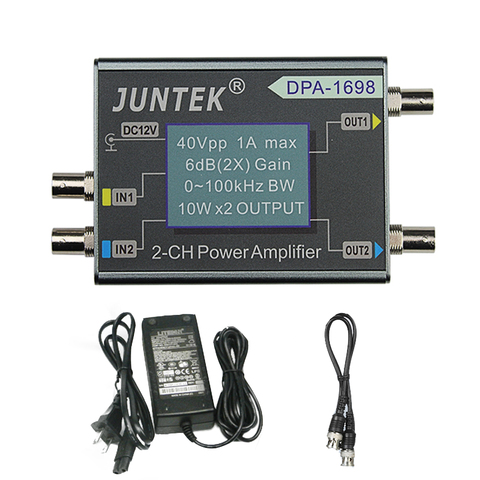 Juntek DPA-1698 DDS Function Signal Generator High Power Dual Channel Power Amplifier DC Power Amplifier 40V Digital Control ► Photo 1/6