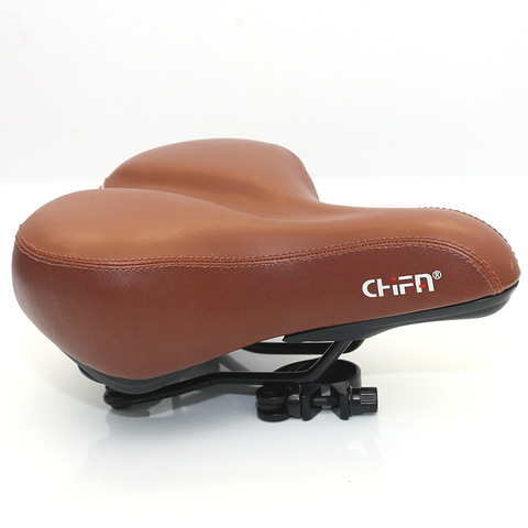 G183 Retro Vintage Leather Bicycle Saddle Seat Custion Road Bike MTB Sport Saddle Brown Bicycle Cycling Saddle Bike Seat 27*21CM ► Photo 1/4