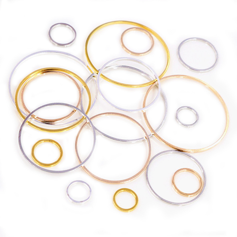 20-50pcs/lot 8-30mm Brass Closed Ring Earring Wires Hoops Pendant Connectors Rings For DIY Jewelry Making Supplies Accessories ► Photo 1/6