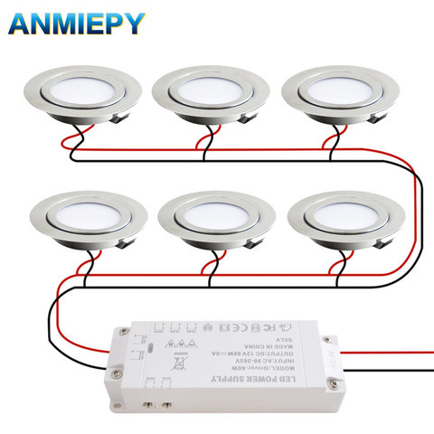 6 Pcs IP65 Downlight 304 Stainless Steel 3W 5W 7W DC 12V LED Safety Voltage Spotlights for Home Kitchen Dining Spot Lighting ► Photo 1/6