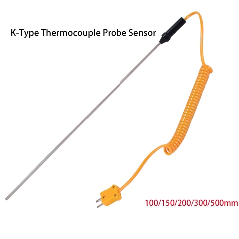 Temperature Controller Measuring Tools K-Type Thermocouple 100/150/200/300/500mm Probe Sensor With Wire Cable -50°C To 1200°C ► Photo 1/6