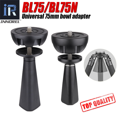 INNOREL BL75 75mm Universal Bowl Adapter Metal Half Ball Hemisphere to Tripod Bowl for Tripod Fluid Head DSLR Camera Top Quality ► Photo 1/6