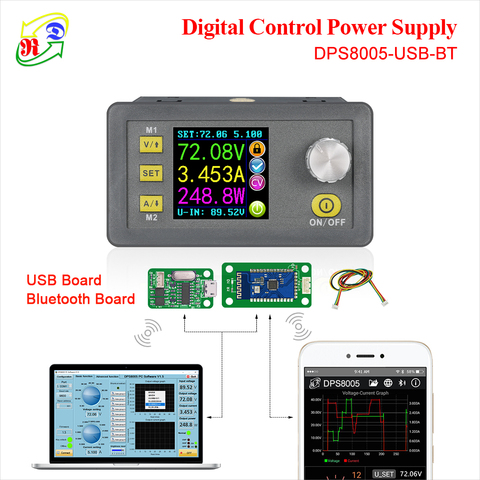 RD DPS8005 programmable constant voltage current Step-down power supply module Voltmeter Ammeter buck converter 80V 5A ► Photo 1/6