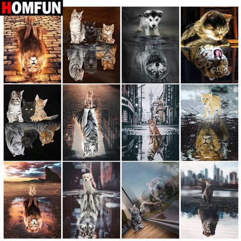 HOMFUN Full Square/Round Drill 5D DIY Diamond Painting 