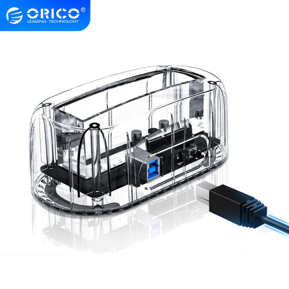 Buy Online Orico 2 5 3 5 Hdd Transparent Docking Station Support 8tb Storage Uasp Protocol Usb 3 0 To Sata 3 0 Hard Drive Enclosure Alitools