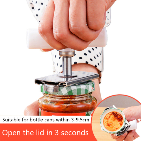 1pc Adjustable Stainless Steel Manual Easy Can Jar Opener Adjustable Cap Lid Openers Tool Kitchen Gadgets Can Tin Openers Bottle ► Photo 1/6