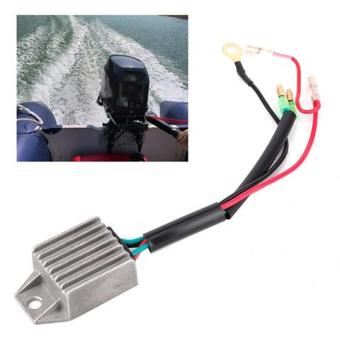 Voltage Regulator Rectifier for 2 Stroke 15HP Outboard Motor Fishing Boats Motors Silver Aluminium Alloy Voltage Stabilizer ► Photo 1/6