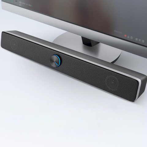 Computer Speakers, Wired Computer Sound Bar, Stereo USB Powered Mini Soundbar Speaker for PC Tablets Desktop Cellphone Laptop ► Photo 1/4