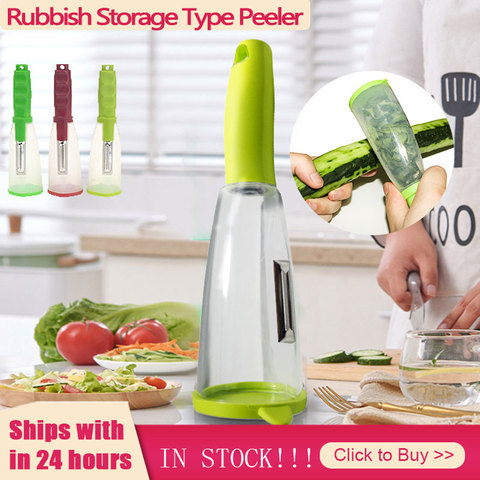 Peeler With Rubbish Bin Stainless Steel Cutter Peeler Carrot