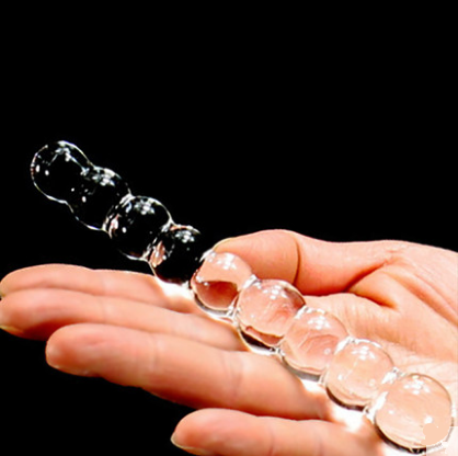 Candiway Crystal Clear Glass Dildo Anal Beads Plug G-spot Stimulation Female Masturbation Adult Sex Toys For Lesbian ► Photo 1/6