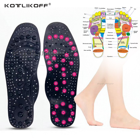 Magnetic Therapy Insoles Enhanced Upgrade 68 Magnets Advanced Foot Acupressure Shoe Pads Massage Slimming Insoles Unisex ► Photo 1/6